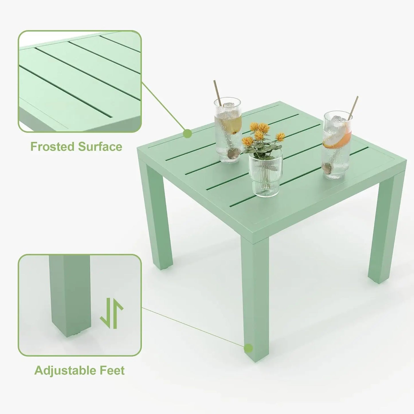 3 Piece Outdoor Patio Bistro Table w/Chairs & Coffee Table, Balcony,Front Porch, Apartments,Backyard