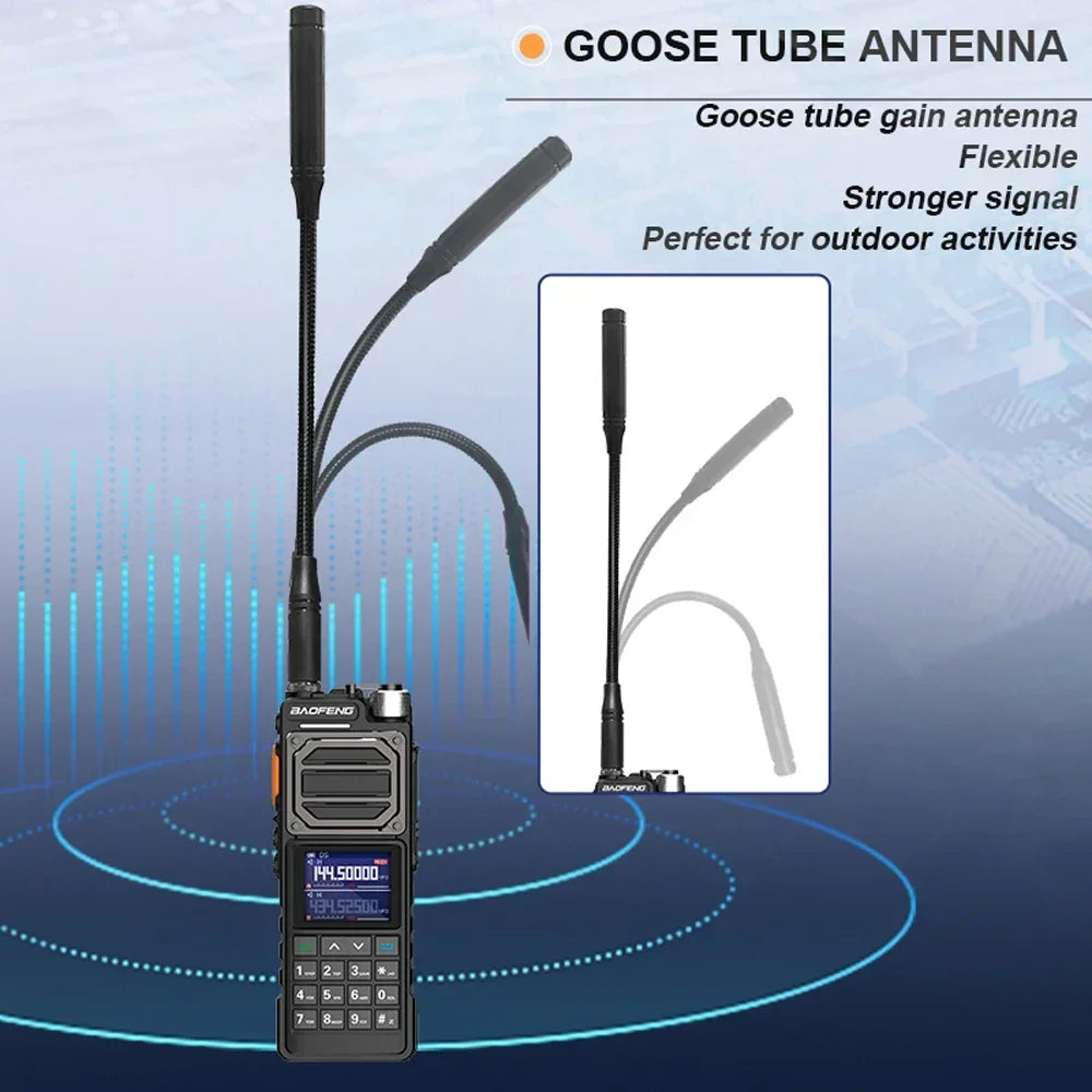 PRO Walkie Talkie Long Range Ham Radio 4-Band Copy Frequency 15W High Powerful Portable USB-C  Way