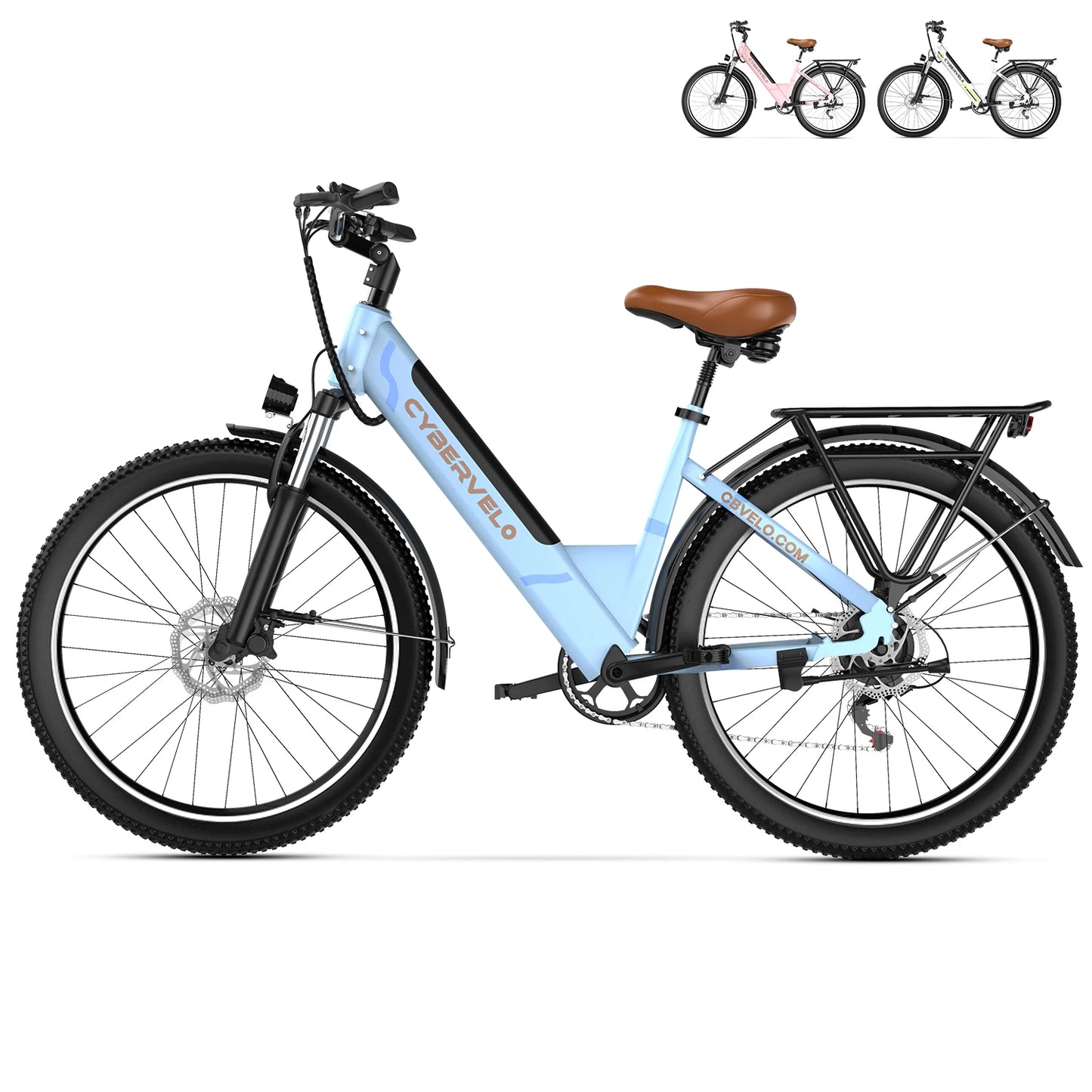 26" Electric E Bike with 7-Speed,1000 Peak, Adults,up 80 Miles Removable Battery
