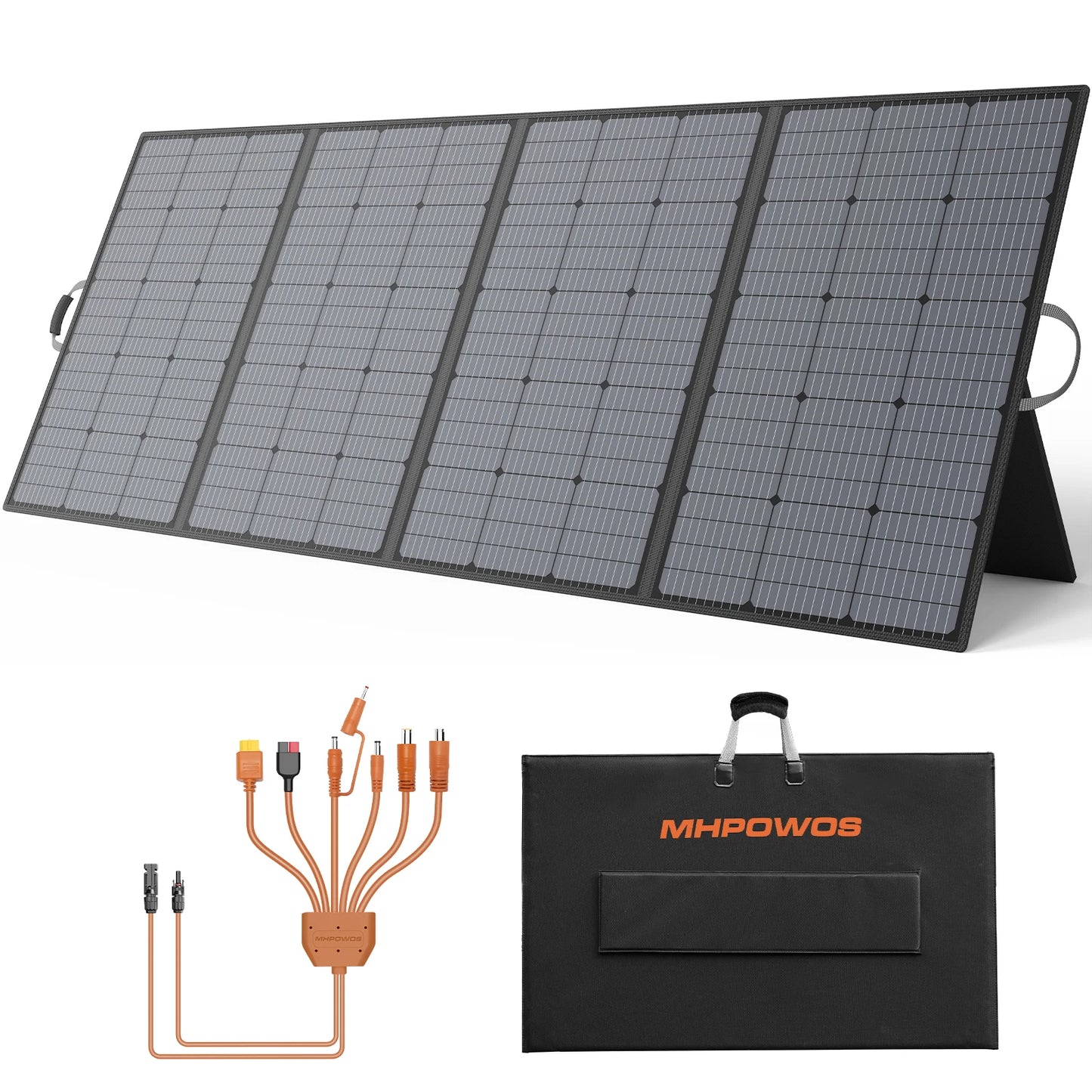 MHPOWOS 400W fold/Portable Solar Panel 31 V Charger,7 in 1 Solar Cable, Camp , Outdoor, Powerstation