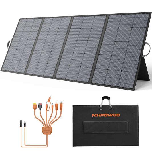 MHPOWOS 400W fold/Portable Solar Panel 31 V Charger,7 in 1 Solar Cable, Camp , Outdoor, Powerstation