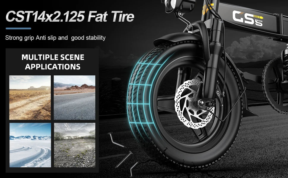 E-Bike for Adults Teen-Folding,750W Peak Motor,20+MPH 35 Miles,Commuter 48V 15AH Removable Battery