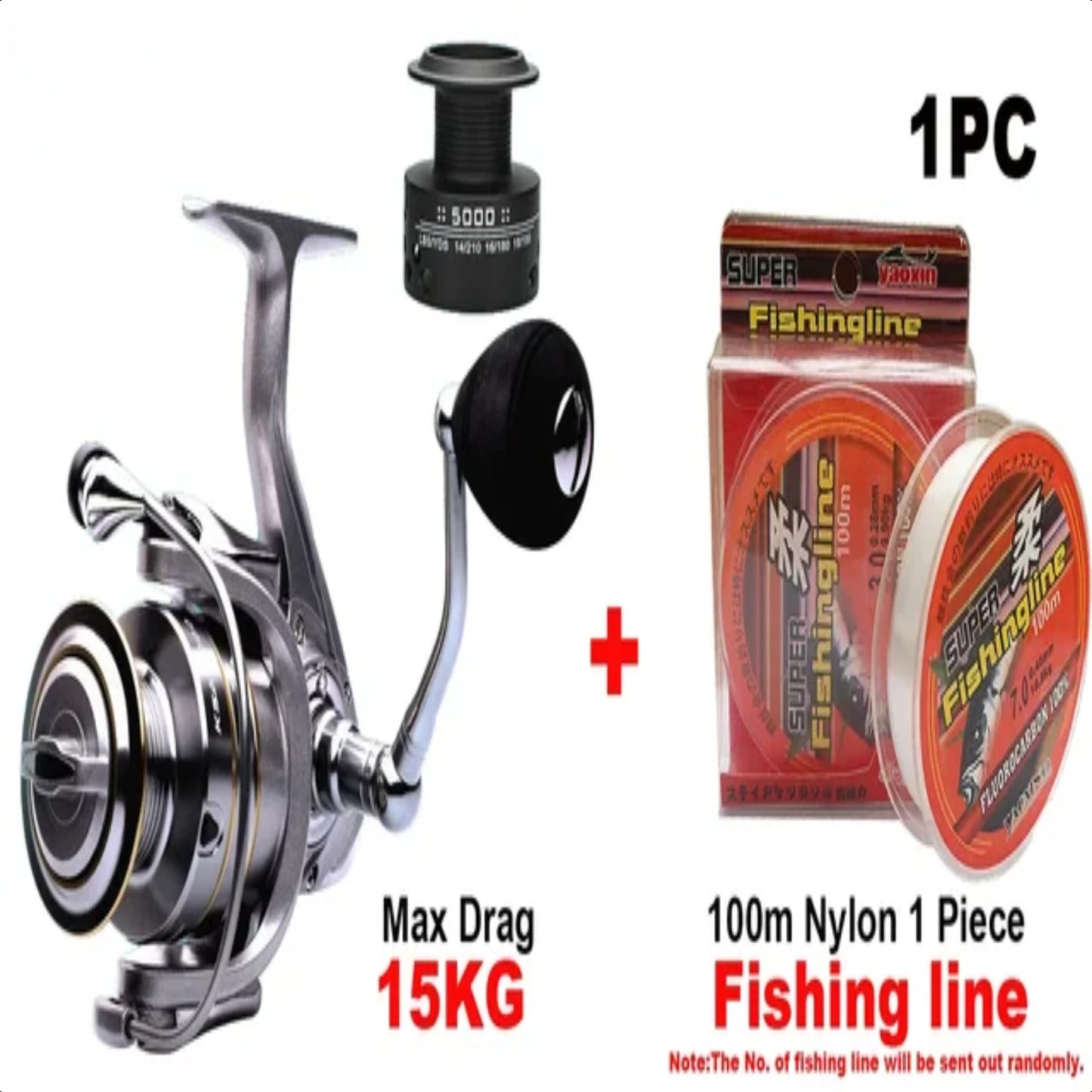 ,Double Spool,Supper Smoothly,Fishing Reel,Metal Arm,Carp Spinning Reel,Baitcasting Casting Reel