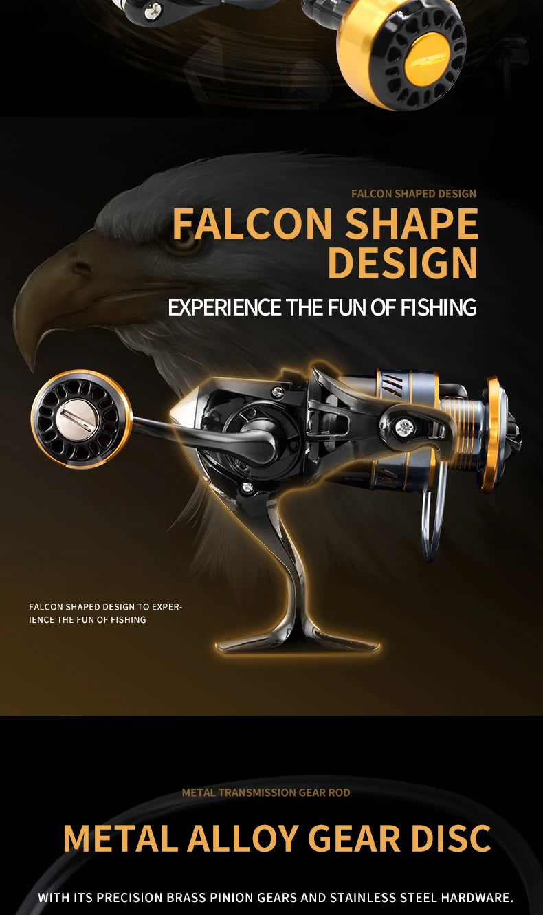 NX Spinning Reel Metal Reel Cup 10KG Max Drag Power Spinning Wheel High Speed Adapt Any Water Body