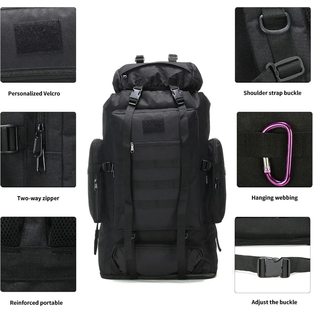 Hiking Backpack for Men 70L/100L, Camping  Rucksack  3 Days Assault Pack for Climbing