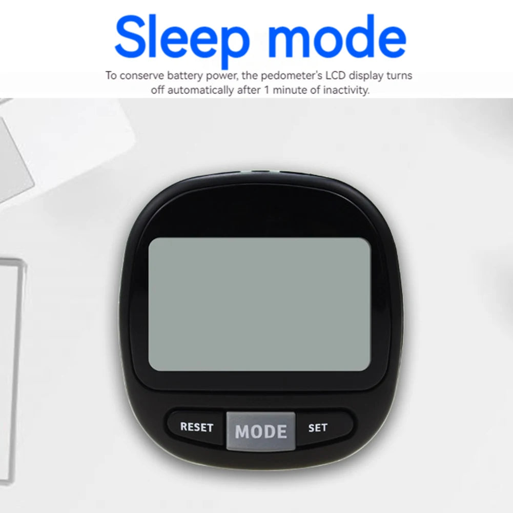 3D Pedometer Walking Step Counter Large LCD Display Accurate Steps Tracker Battery Op.Adults Seniors