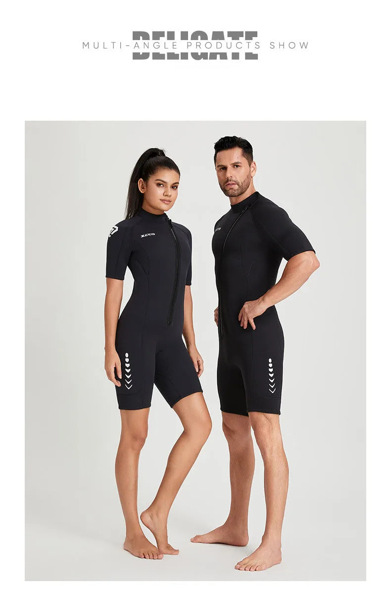 Oulylan 3MM Diving Suit Short Sleeve Surfing Snorkeling Neoprene Wetsuit Men women Scuba