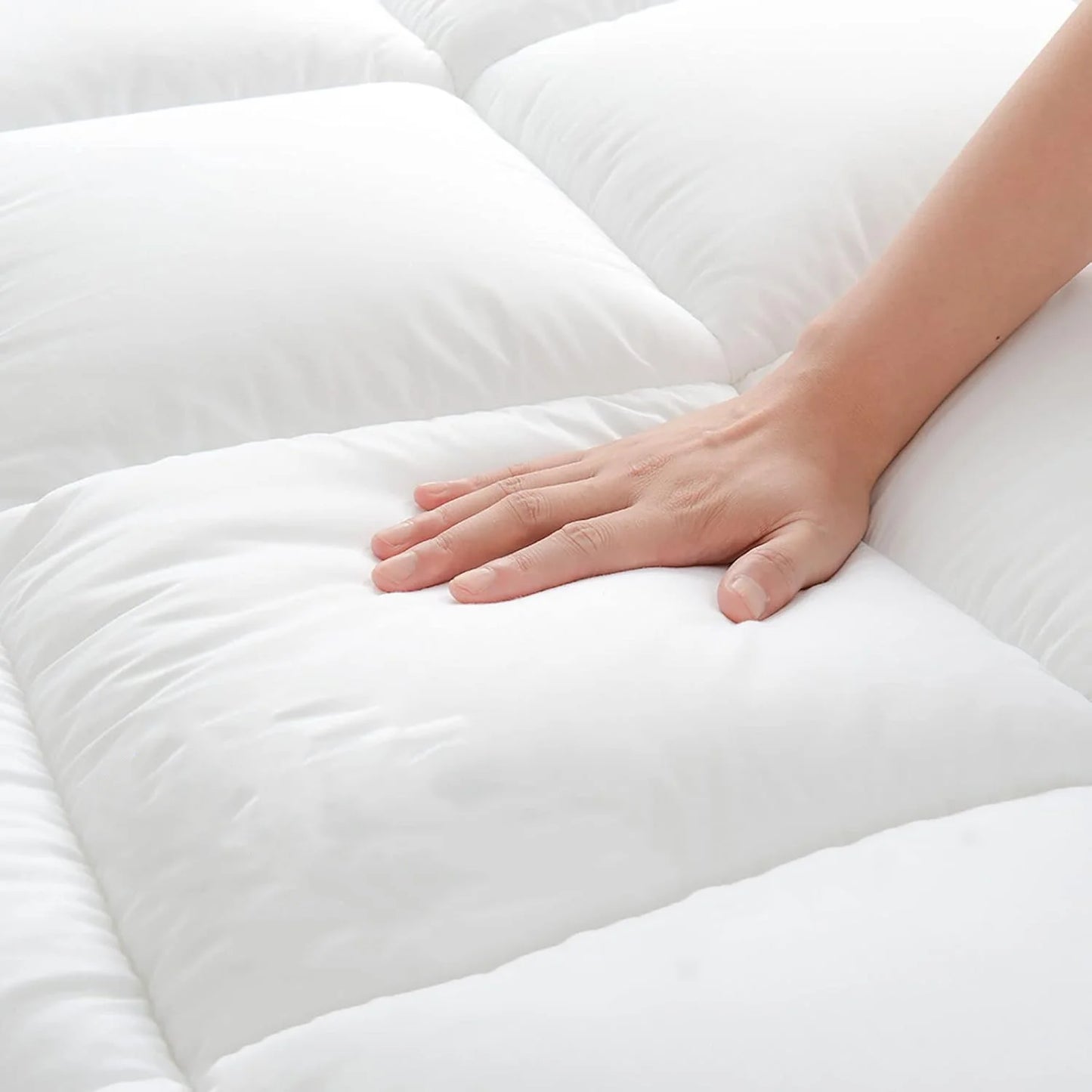 1000GSM Luxury Extra Thick Mattress Pad - Premium Quilted Topper, Breathable Soft, 21" Deep Pocket