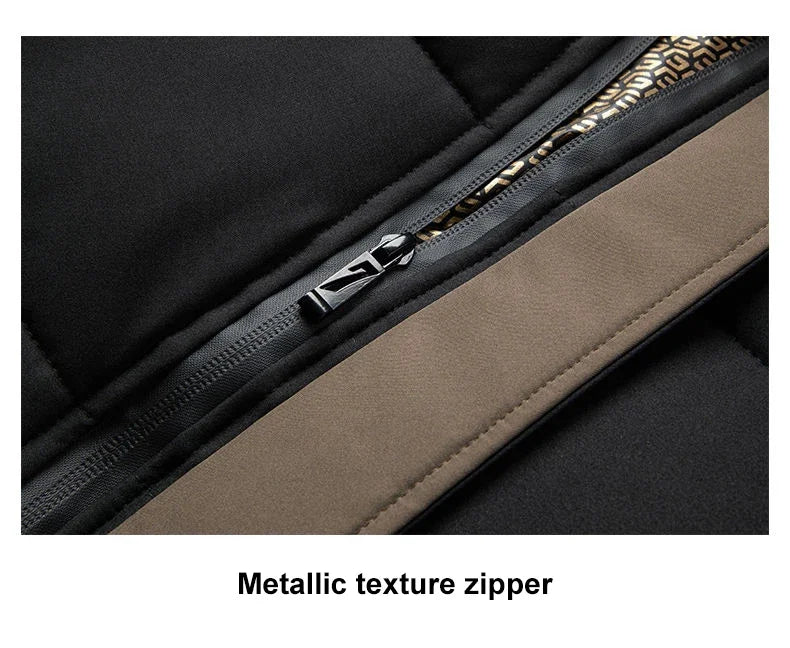 Graphene Warm Windproof Jacket Men Comfortable Thickened Outdoor Hooded Overcoat Male Casual