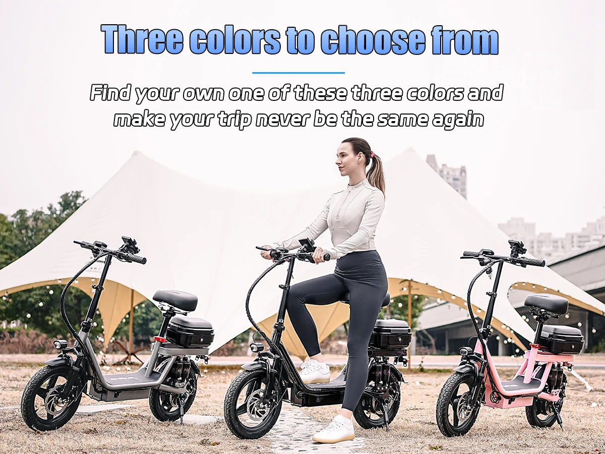 Folding Electric Scooter, 700W Peak Motor 48V 17.5Ah 300lbs Max Load,10 Full Shock Foldable
