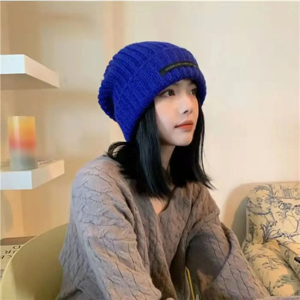 Fashion Winter Warm Hats Women Casual Knitted Bonnet Caps Men Hats Solid Color Hip Hop Unisex