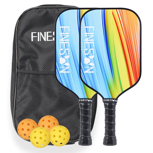 Pickleball Set USAPA Compliant Fiberglass Surface Enhanced Power with Pickleball Bag , Beginners