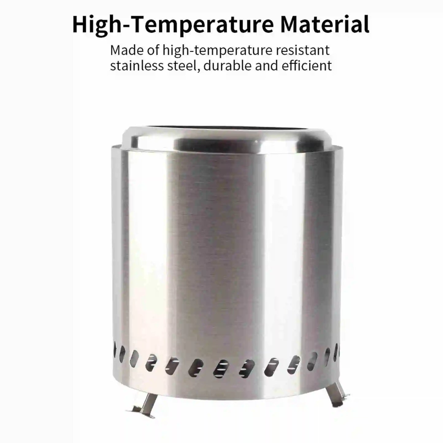 Portable Fireplaces Smokeless  Pit Portable Small Stainless Steel Outdoor Camping Wood Burning Pit