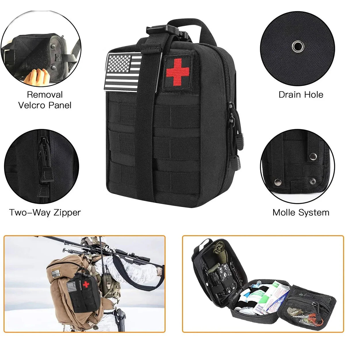 Camping Emergency Equipment , Tool Set Multifunctional SelfDefense Supplies First Aid Kits