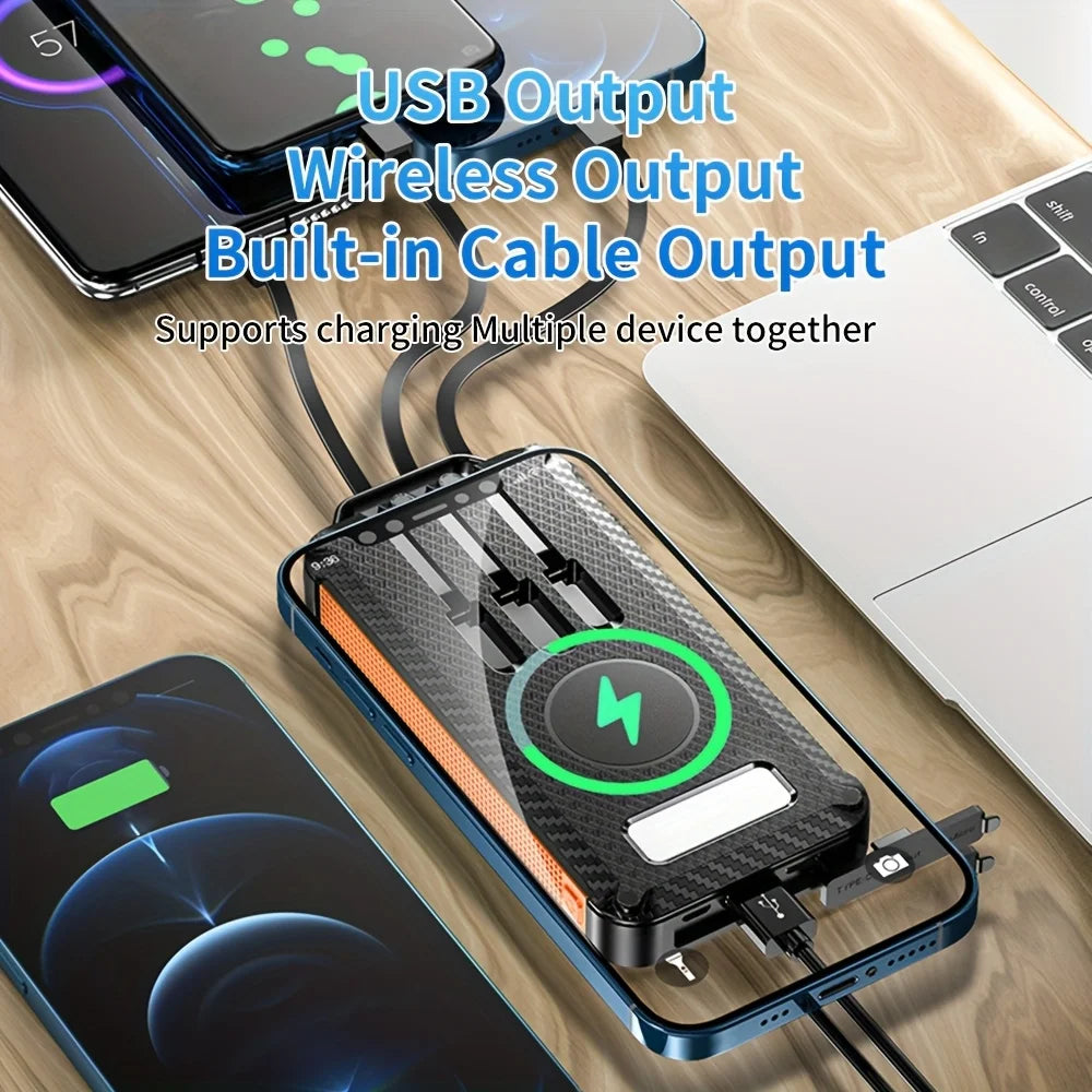 10000mAh power bank portable,solar power,Bring your own charging cable and a lighting lamp