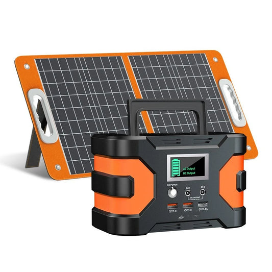 200W Peak Power Station, CPAP Battery 166Wh 45000mAh  60W 18V Portable Solar Panel,Foldable