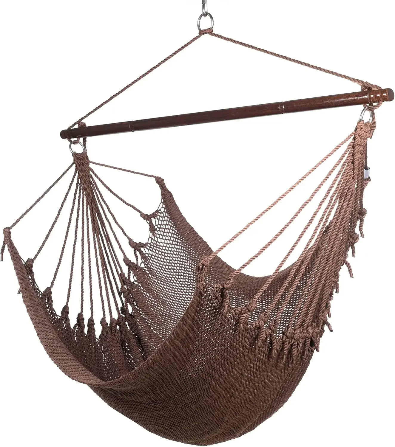 Jumbo Caribbean Hammock Chair with Footrest - 55 inch - Soft-Spun Polyester