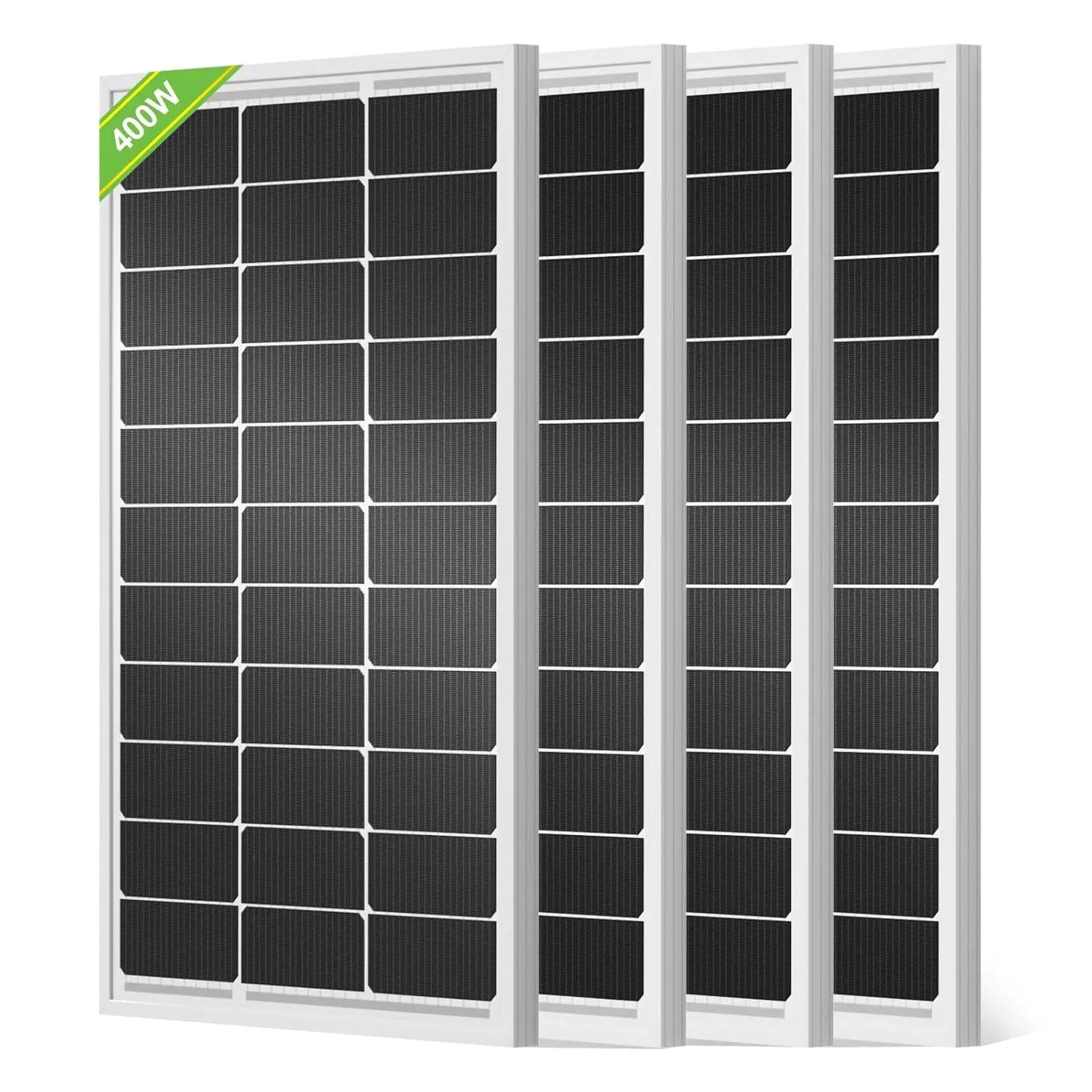 400W Solar Panels 4pcs 100 Watt 18V Monocrystalline  Module for Off Grid PV Power, 12V Battery