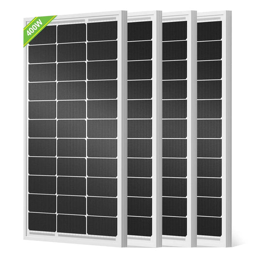 400W Solar Panels 4pcs 100 Watt 18V Monocrystalline  Module for Off Grid PV Power, 12V Battery
