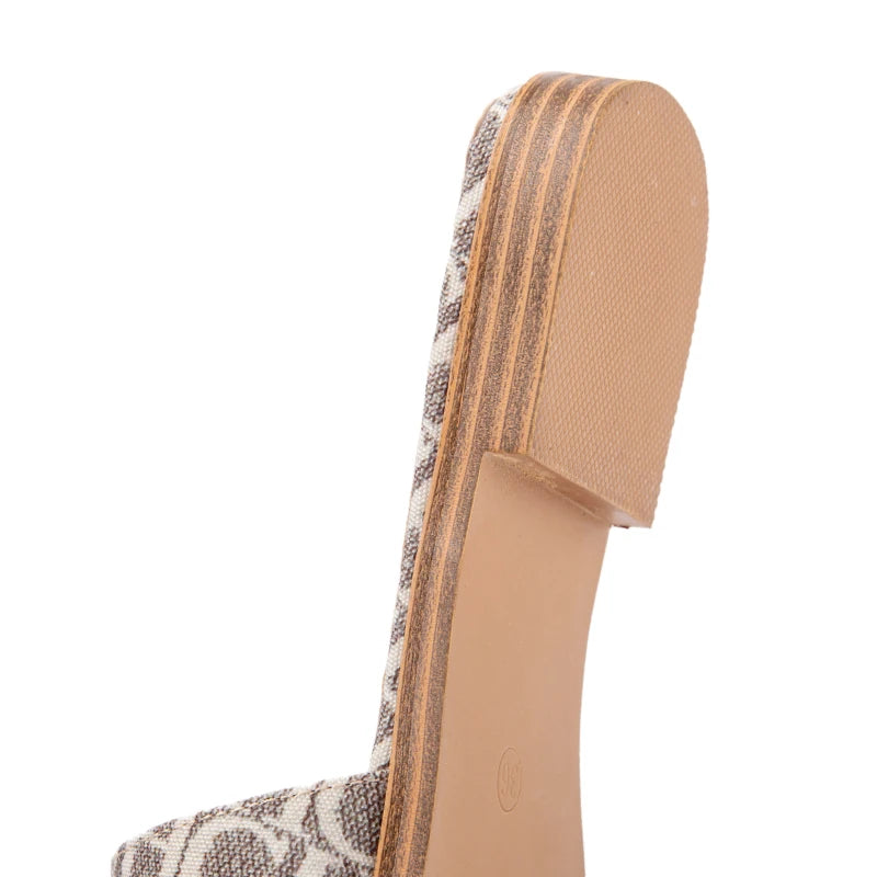 Classic Simple Design Comfortable Anti-slip Sole Printed Slippers Seasonal Fashion Women's Sandals