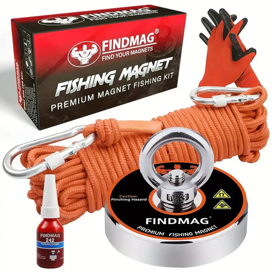 Neodymium Fishing Magnets, Strong Pulling Magnet Fishing Kit, F for Retrieving in River&Fishing