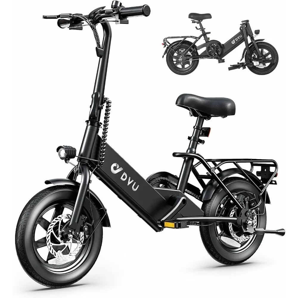 Commuter City E-Bike ,3 Levels Assist, Dual Disc Brakes,14/16" Foldable ebike with Pedals Folding