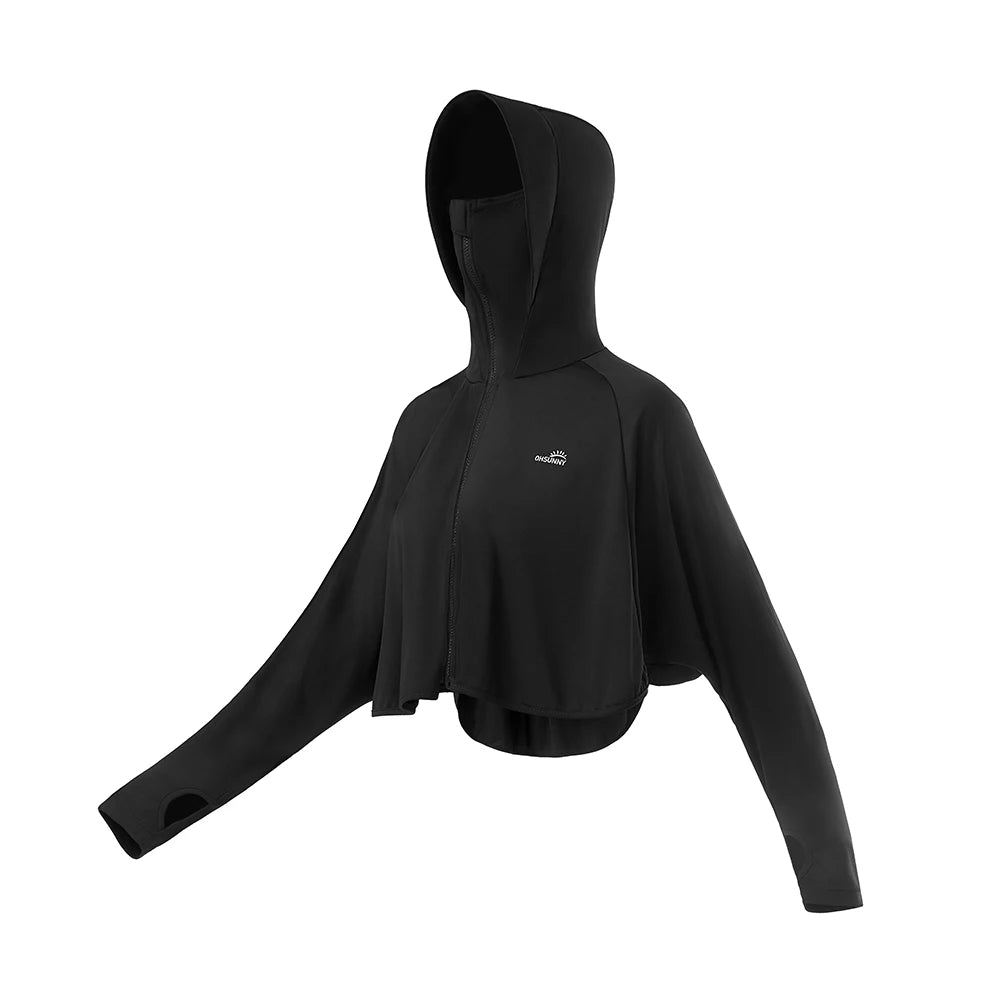 Sunscreen Jackets Women UV Protection Clothing UPF50+ Hoodie Breathable Coats, Running Cycling