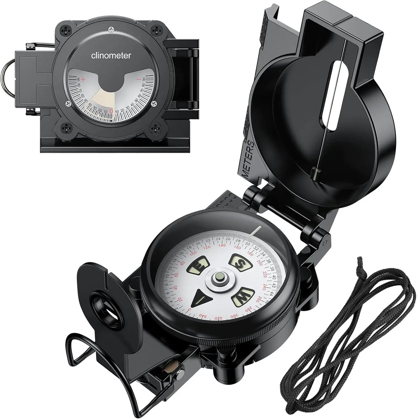 Anbte Compass, 3000 Gauss, Military, Waterproof, Handheld,Camping, Hiking, Survival (128 chars)