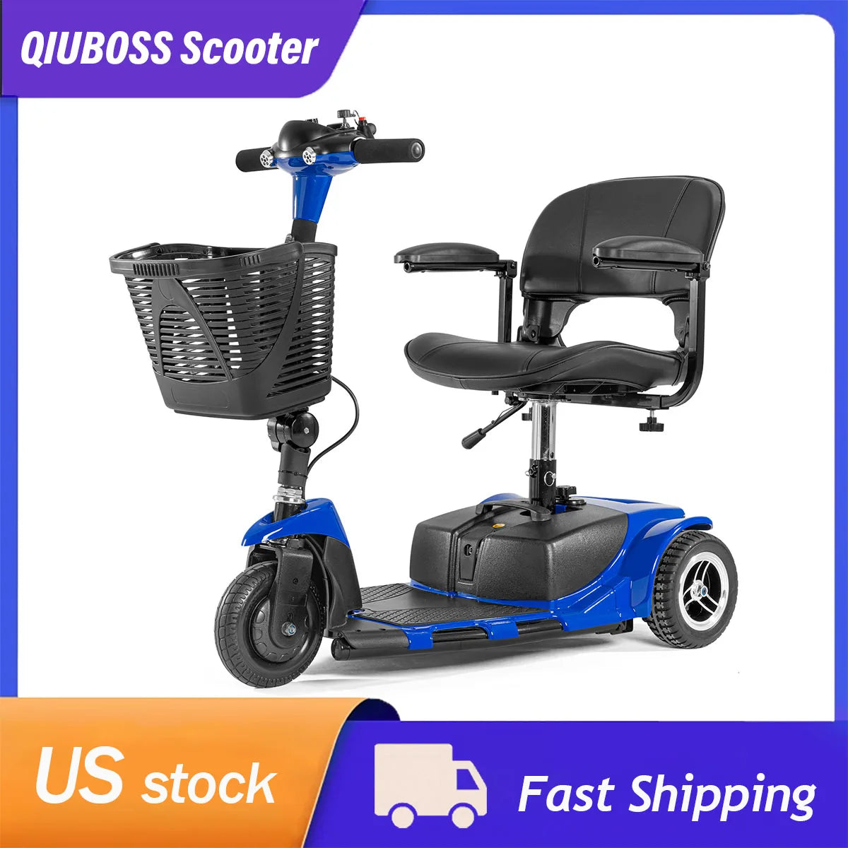 Electric Mobility Scooter 3 Wheel Portable Foldable For Adult Elderly Disabled, Sport