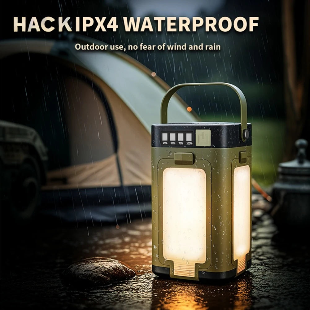 Foldable Camping Light Power Bank Rechargeable Lantern Solar  LED Tent Light for Camp, Hike Fish