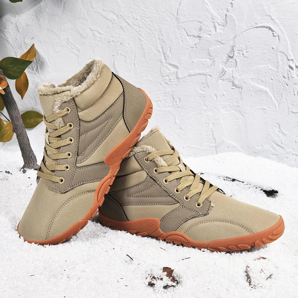 Winter Snow Boots Cold-Proof Trekking Shoes Waterproof Wide Toe Lightweight Walking Boots