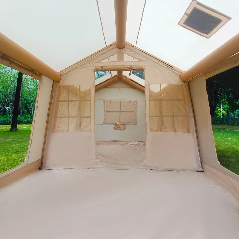 10-12 People Inflatable Tent for Camping ,Easy Setup pump,4 Season Tent