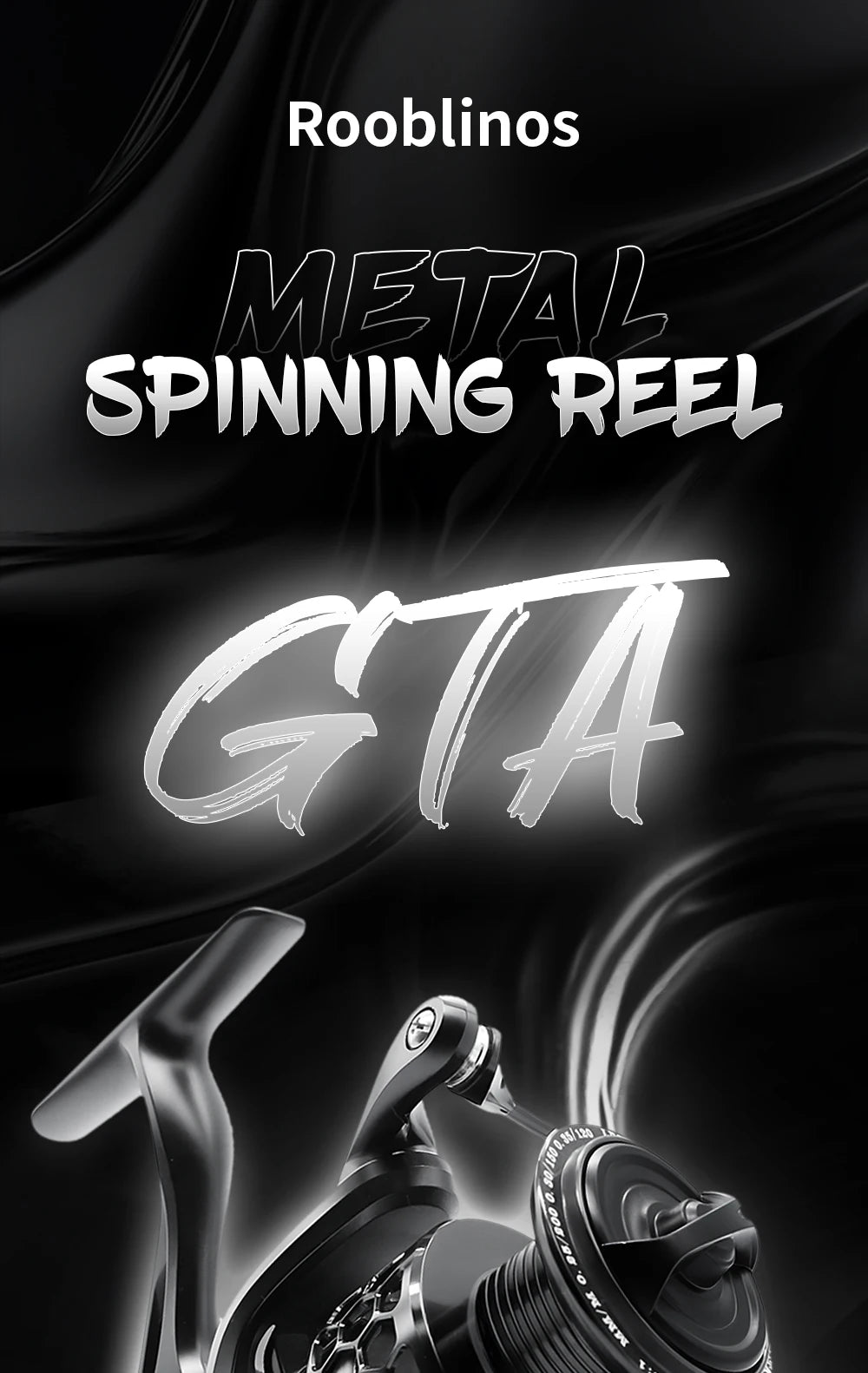 GTA2 Spinning Reel - 5+1 Bearings, 5.2:1 Gear Ratio, 15LB Drag Force, Metal Body, Anti-Reverse