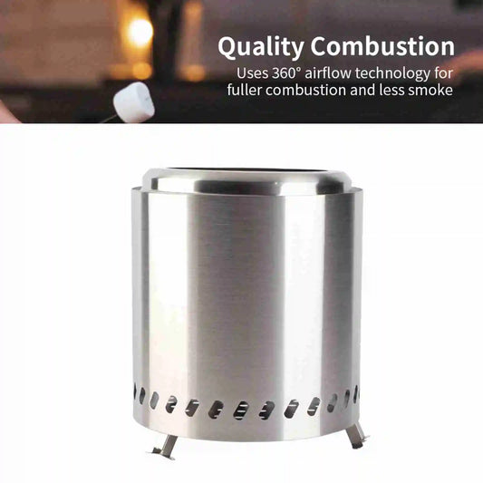 Portable Fireplaces Smokeless  Pit Portable Small Stainless Steel Outdoor Camping Wood Burning Pit