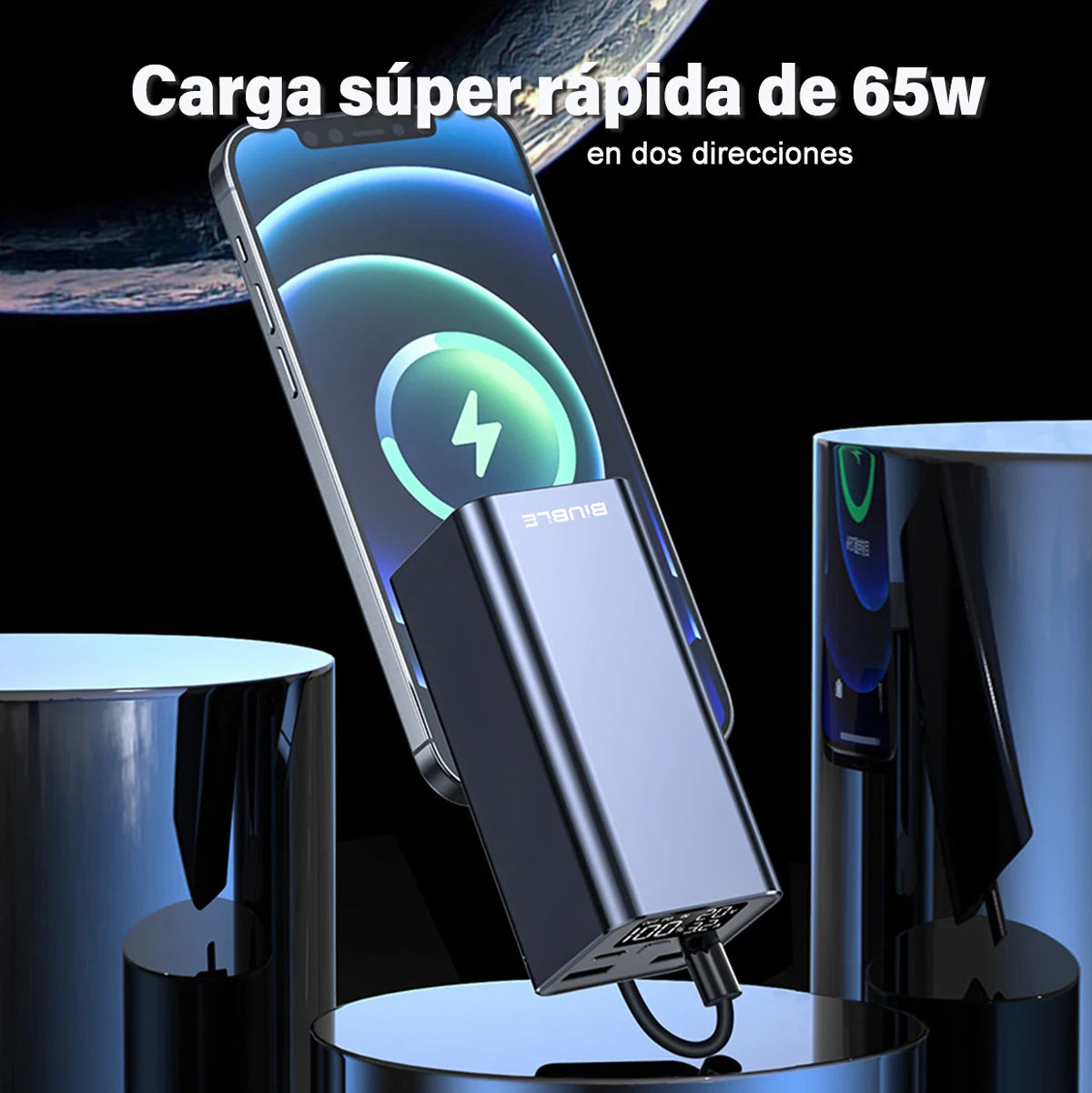 65W Mobile Power Bank 30000mAh Type-C Plug Fast Charging FCP SCP,Portable External Charge phones
