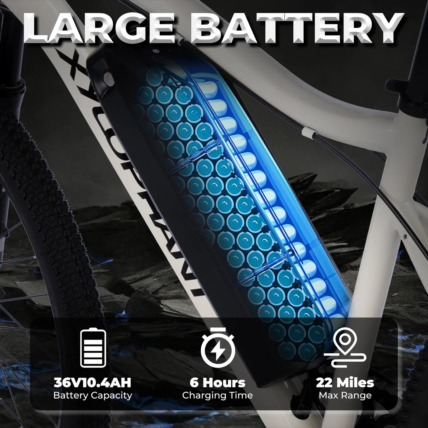 Racing electric bike - mountain lightweight, equipped,350W brushless motor, 360Wh detach battery,