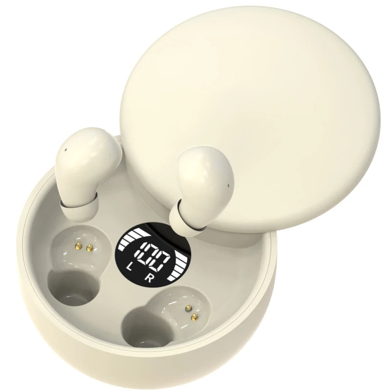 Bluetooth 5.4 Wireless Earphones Small,Sleeping Sport Invisible Bass Quality Headset Sliding Cover