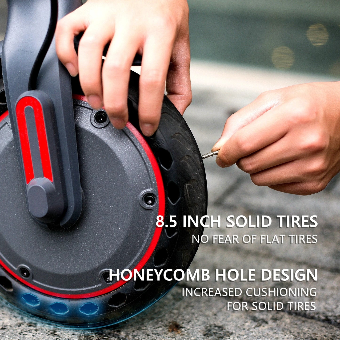 E-Scooter 36V 10.5AH High Capacity Battery 21Miles Long Range 19Mph 350 Motor 8.5Inch Tyres Foldable