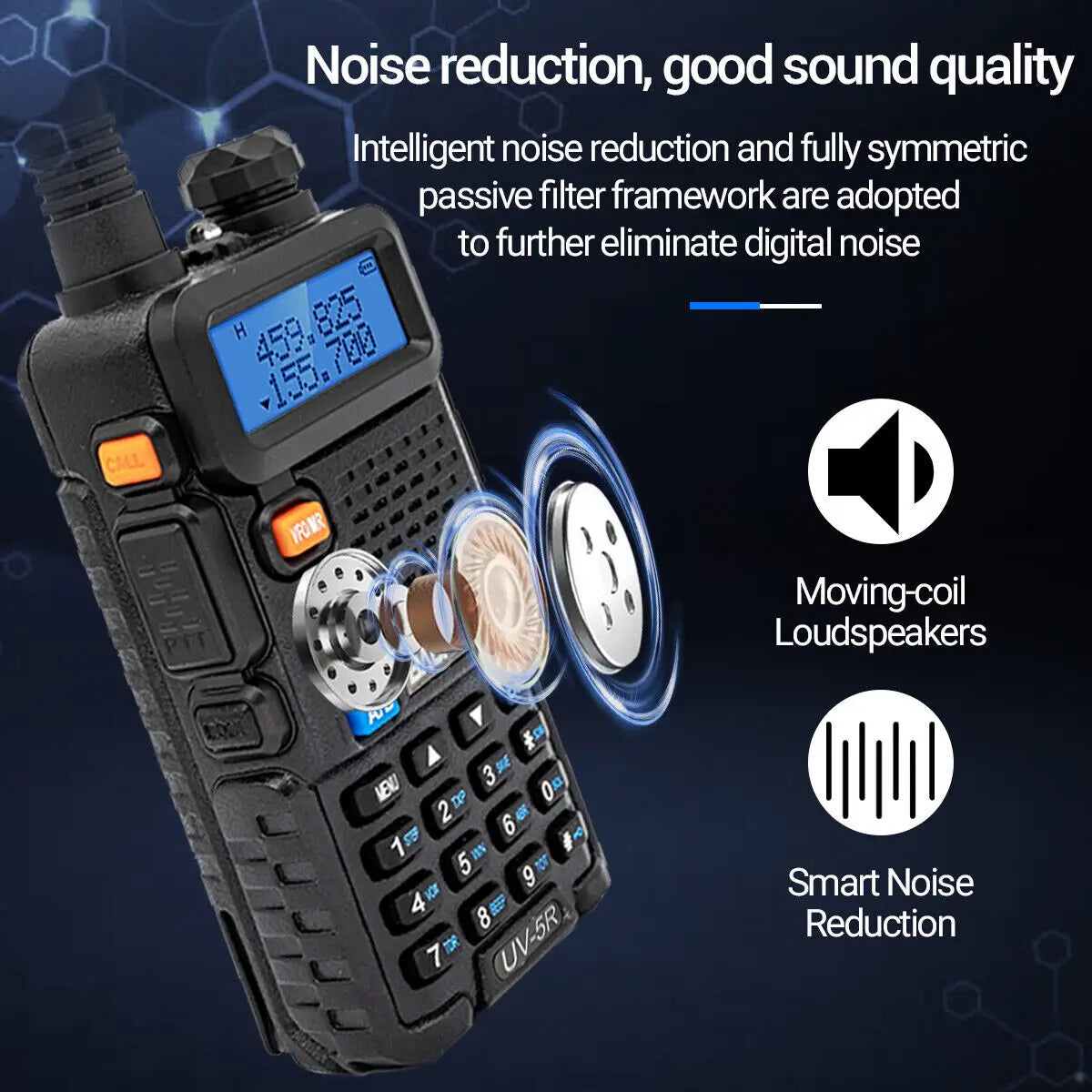 2PCS UV-5R Walkie Talkie Dual Band VHF UHF TwowAYLong Range 128CH VOX Transceiver UV5R UV 5R Ham Radio
