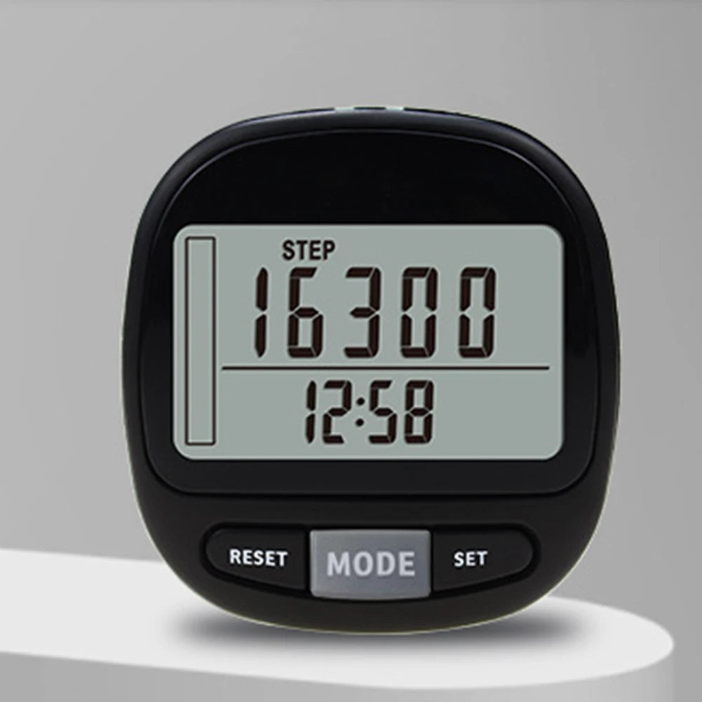 3D Pedometer Walking Step Counter Large LCD Display Accurate Steps Tracker Battery Op.Adults Seniors