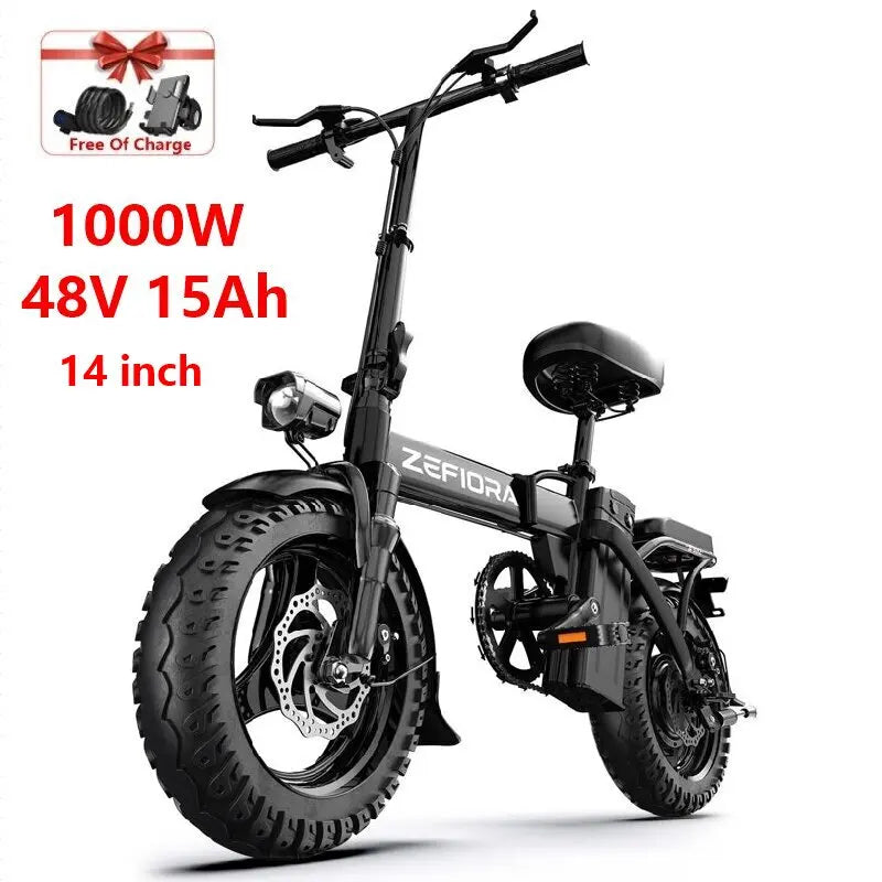 New 14 20 Inch E-Bicycle,1000w 2000w 48v 10ah 15ah 17.5ah 20ah Battery,Climbing 45° Slope