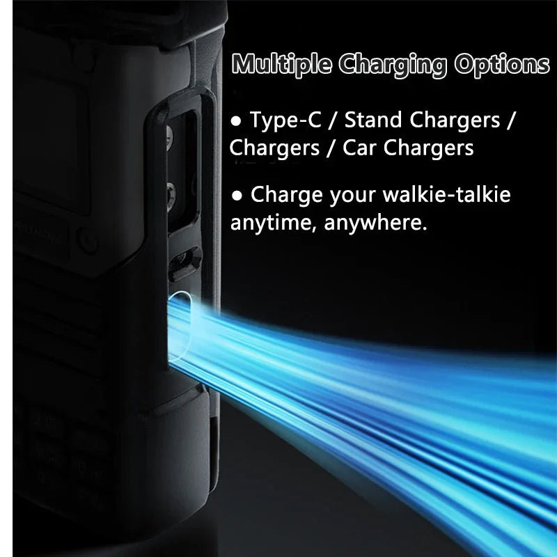 UV-K6 Walkie UVK58 Air Band Radio TyepC Charge UHF VHF DTMF Scrambler NOAA Wireless Frequency 2 Way