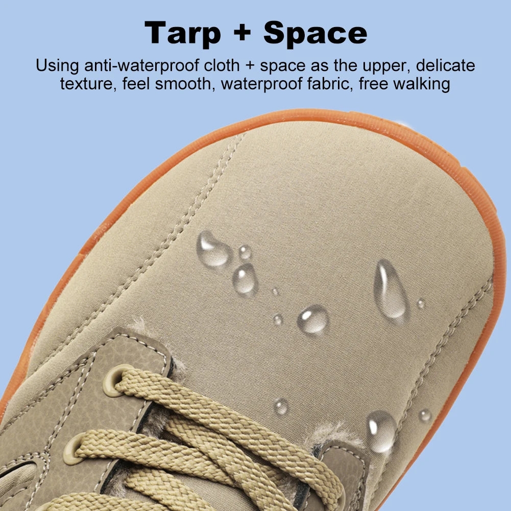 Winter Snow Boots Cold-Proof Trekking Shoes Waterproof Wide Toe Lightweight Walking Boots