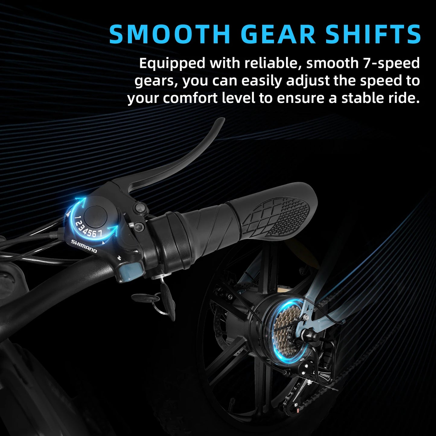 QS7 Max Electric Bicycle 2000W Brushless Motors MTB 48V 35AH Lithium Battery Speed 50Km/h Off Road