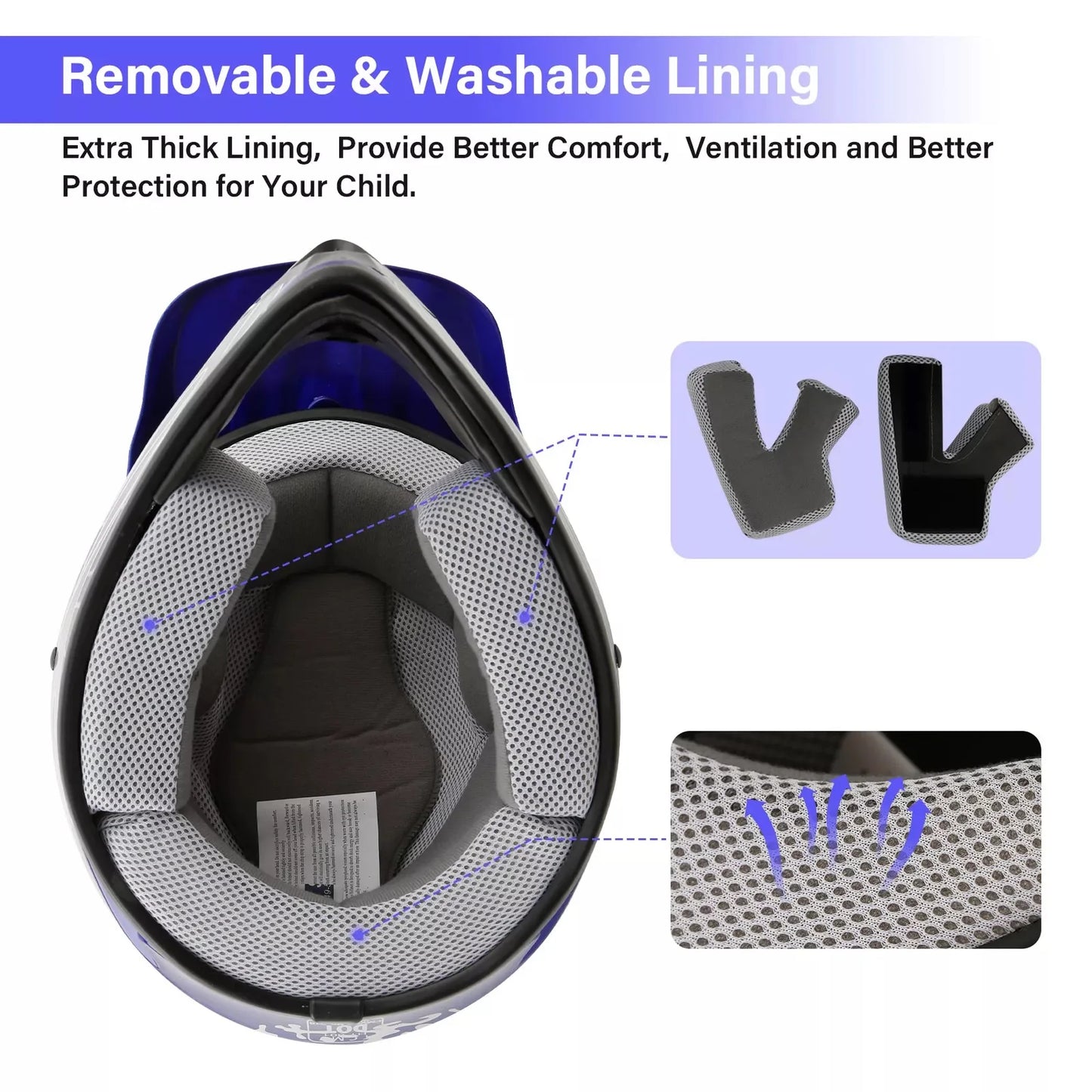 DOT Youth Helmet Child Kid Motocross Full Face Offroad Dirt Bike ATV S/M/L/XL