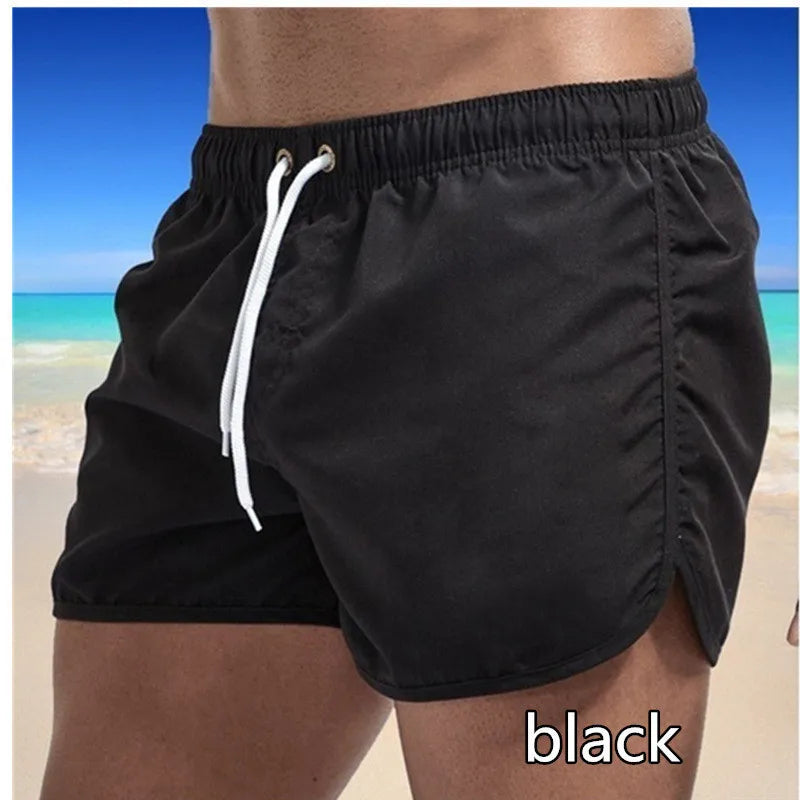 2025 New Summer Men's Brand Beachwear Sexy Swim Trunks Low Waist Breathable Beach Wear Surf