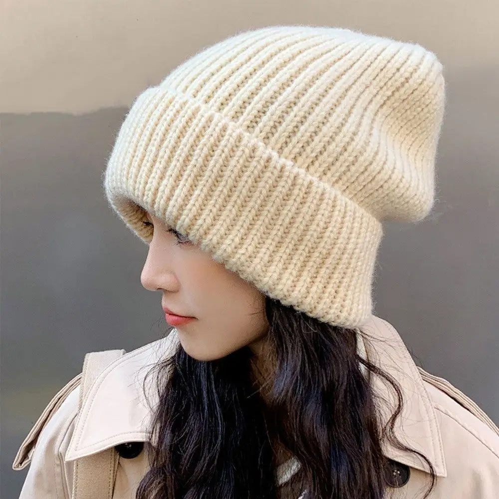Fashion Winter Warm Hats Women Casual Knitted Bonnet Caps Men Hats Solid Color Hip Hop Unisex