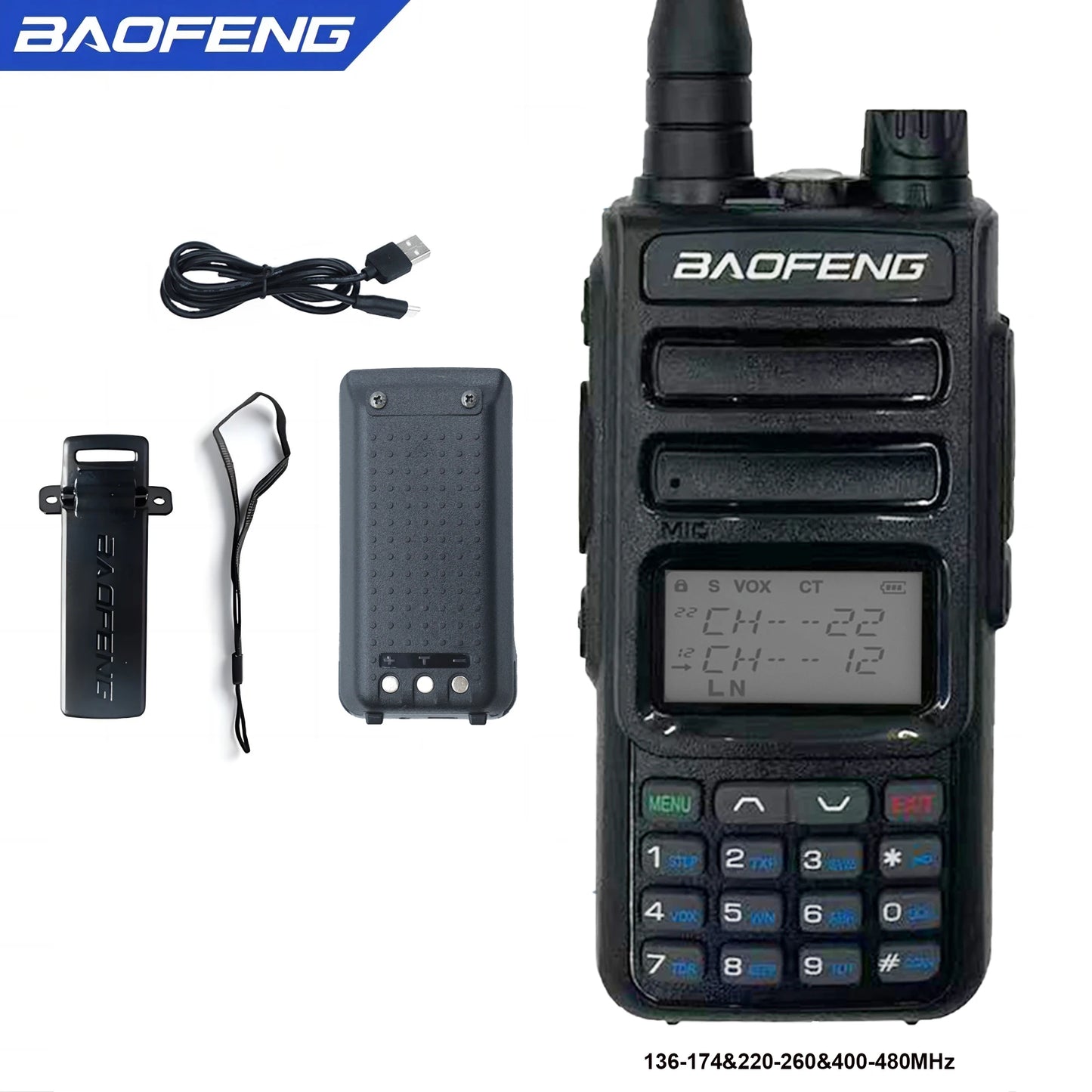 TH 15S Ham Handheld Radio 5w Uhf Vhf Two Way Radio Long Range Handheld Dual Band Walkie Talkie