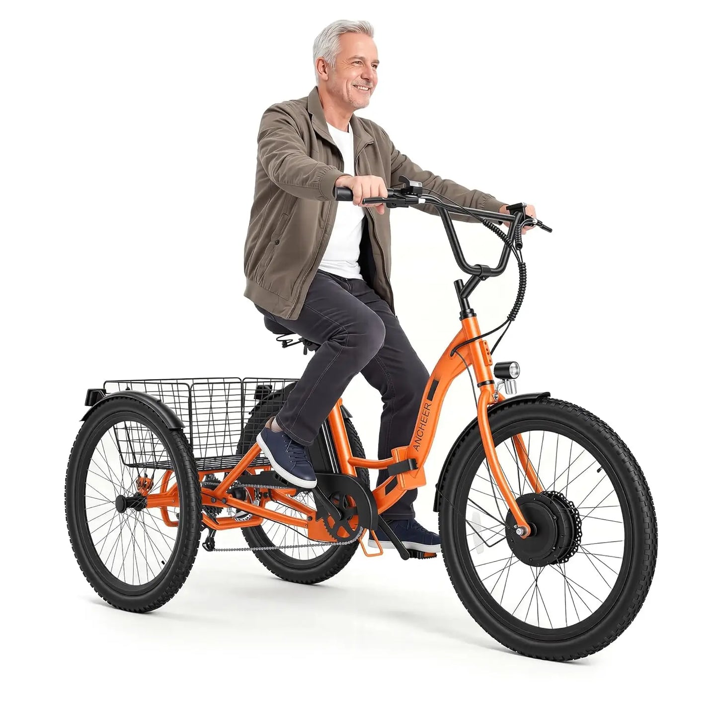 E-Tricycle, Adults, Peak 600W Folding, 24" 499Wh Ebike for Seniors, 15.5MPH Electric Bike
