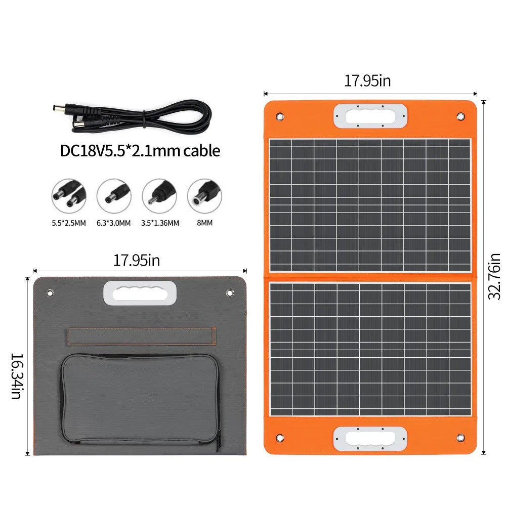 200W Peak Power Station, CPAP Battery 166Wh 45000mAh  60W 18V Portable Solar Panel,Foldable